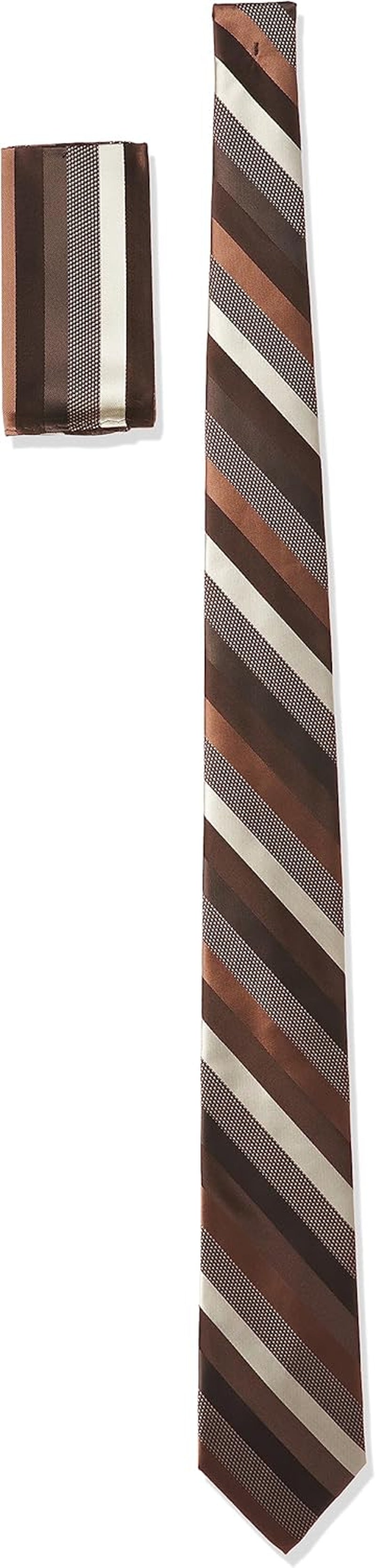 Men'S Microfiber Stripped Tie Set