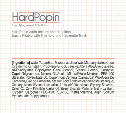 ATS Stylemuse Hard Popin Hair Styling Wax - Men and Women Matte Molding Cream Firm Hold 100 Gram 3.53 Ounce