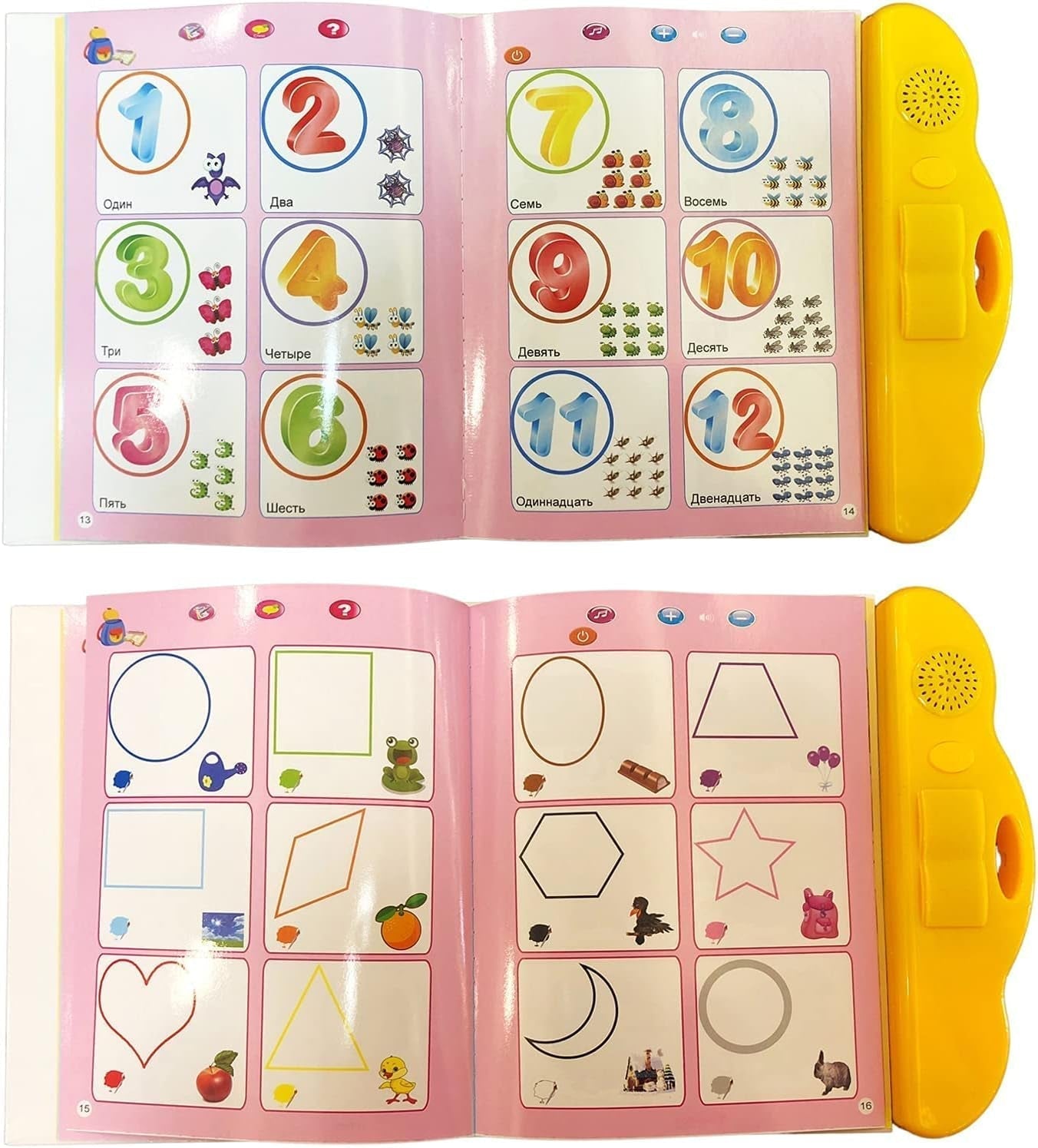 Russian Alphabet Letters Toys for Kids,Electronic Interactive Alphabet Books in Russian,Letters & Words & Music Russian Language Learning Toys for Kids 3 Ages+