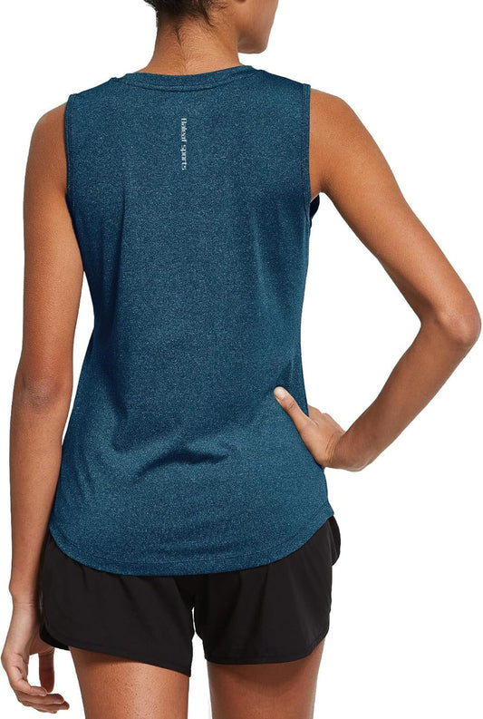 Workout Tank Tops for Women Sleeveless Running Loose Fit Yoga Tops Active Shirts Pickleball Sports Gym Exercise - WORLD TIME VISITS