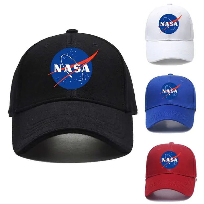 Fashion NASA Solid Color Letters Print Hat Baseball Hat Couple Outdoor Sports Cap
