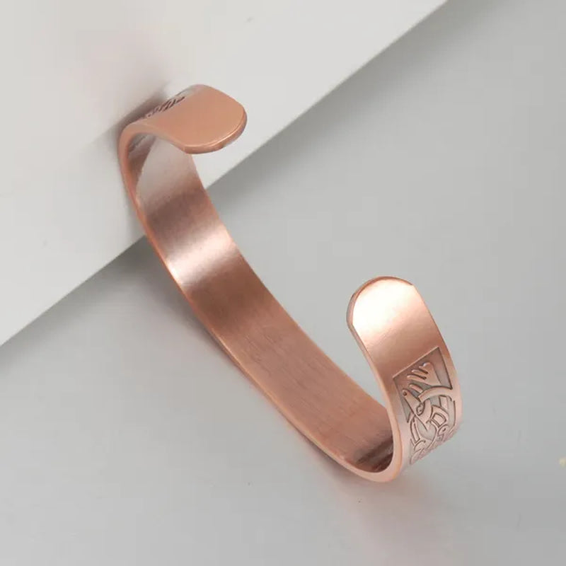 Anti Arthritis Rheumatism Pain Relief Bio Magnetic Pure Copper Bracelet Bangle For Men