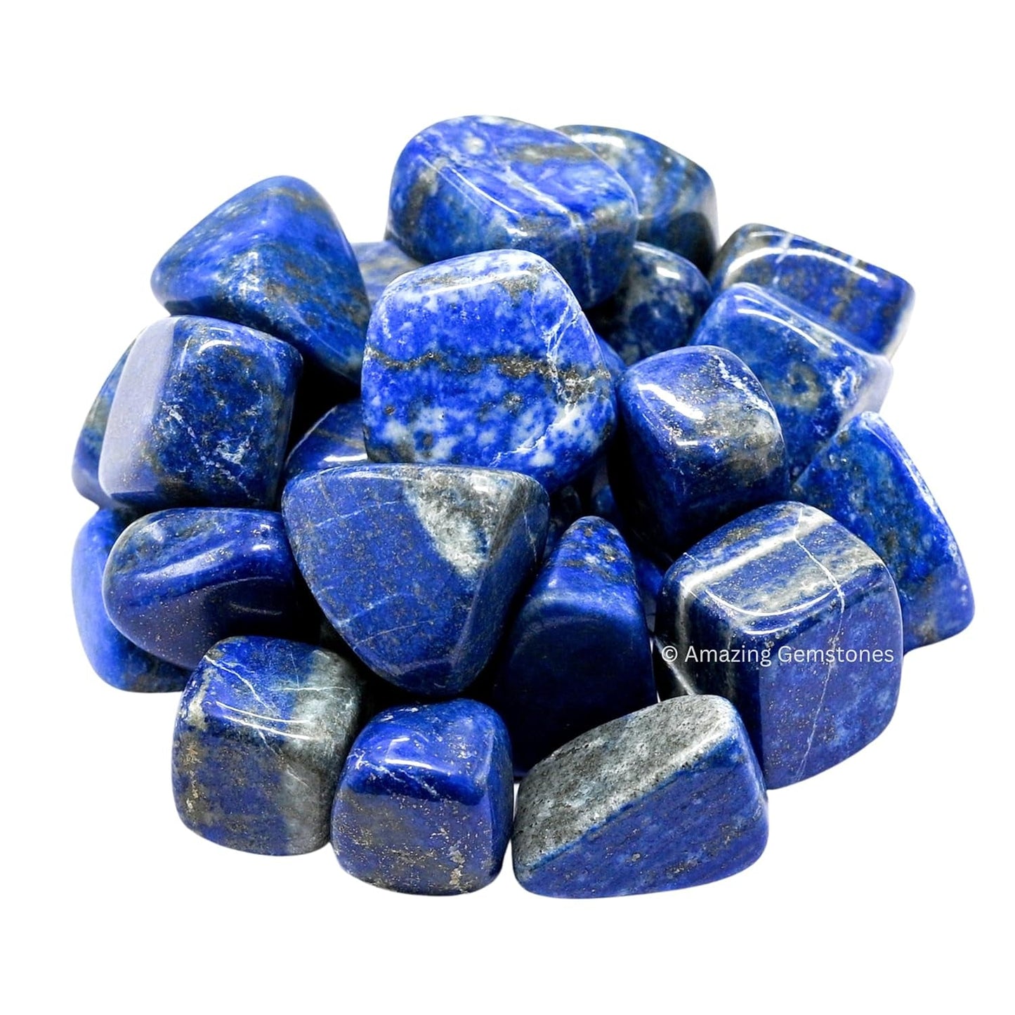 Lapis Lazuli Crystal Tumbled Stones Polished Rocks - Natural Gem Stones for Healing - DIY Crystals for Protection (1 Piece)