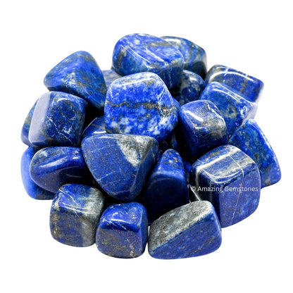 Lapis Lazuli Crystal Tumbled Stones Polished Rocks - Natural Gem Stones for Healing - DIY Crystals for Protection (1 Piece)