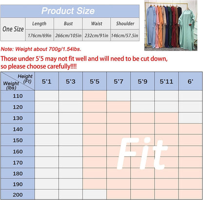 Women'S Solid Abaya Muslim Dress One-Piece Full Length Prayer Robe Overall Hijab Thobe Hooded Abaya Dress