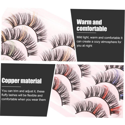 50 Pairs Dd Volume False Eyelashes Cosmetic Eyelashes Fake Eyelashes Natural Look Fake Eyelash for Women Natural Eyelashes Eyelash Extension Colored Eyelashes Girl Curly Extend