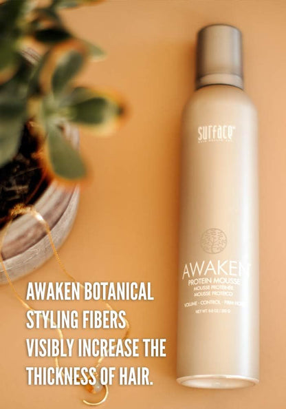 Hair Awaken Mousse: Color Safe, Volumizing, Firm Hold Hair Mousse to Thicken Hair, Sulfate-Free, Paraben-Free, 8.8 Oz