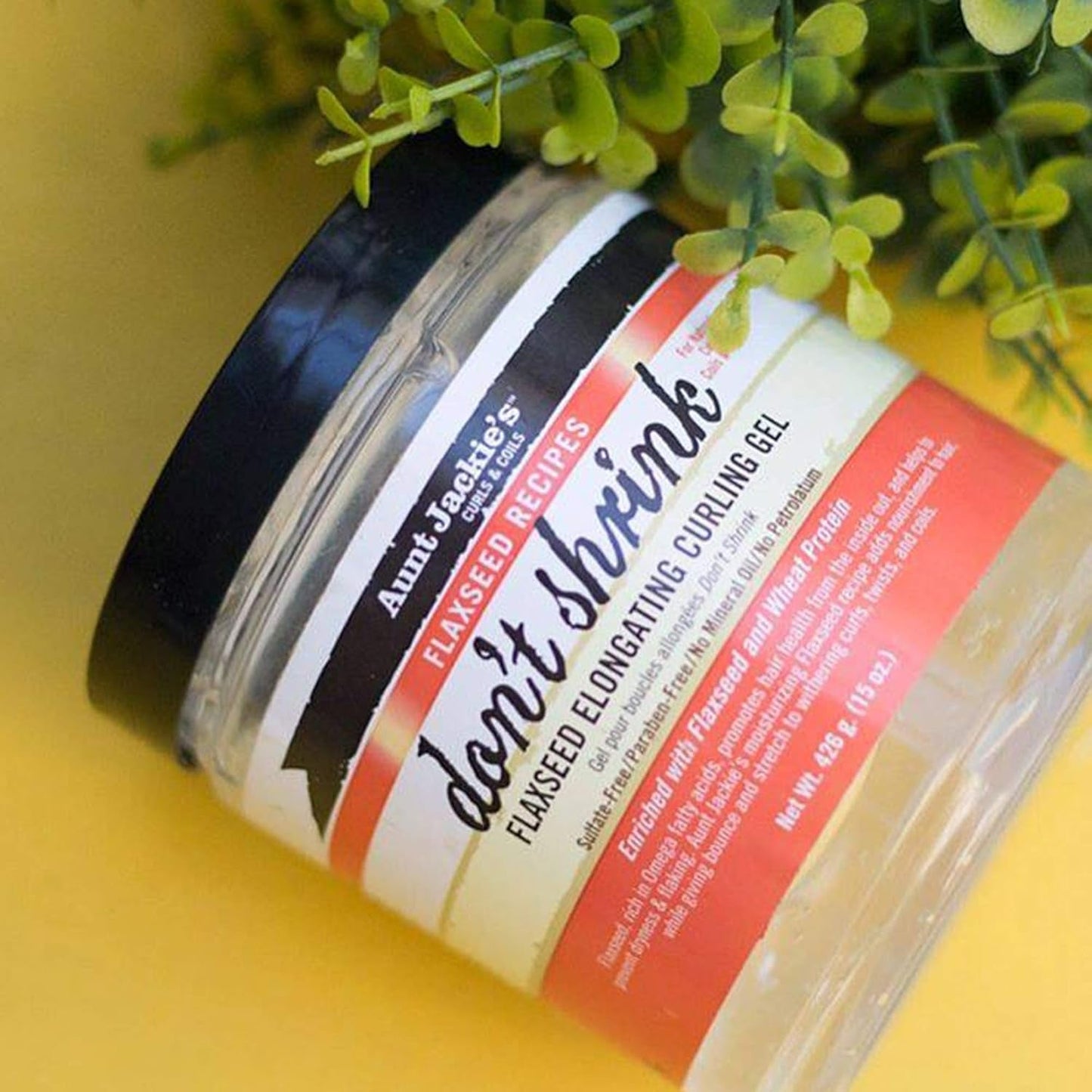 Flaxseed Recipes Don'T Shrink Elongating Hair Curling Gel for Natural Curls, Coils and Waves, Helps Prevent Dryness and Flaking, 15 Oz