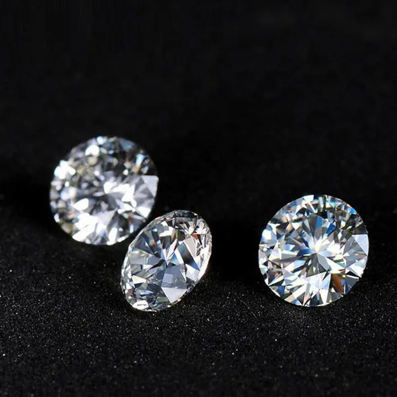 Round Brilliant Cut 1.0Ct Carat 6.5Mm E F Color Moissanites Loose Stone Ring Jewelry Bracelet Material High Quality