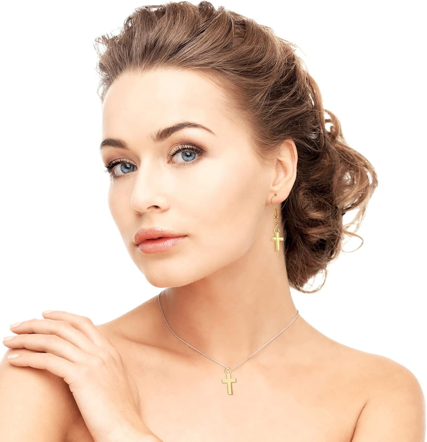 200 Pcs 16 X 8 Mm Mini Cross Charm Alloy Cross Mini Pendant Beads for Jewelry Making Crafting Findings Handmade Craft DIY