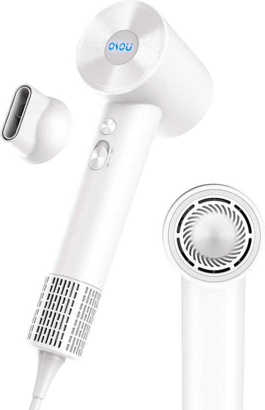 Hair Dryer, Negative Ionic Hair Dryer, High-Speed Blow Dryer with 110, 000 RPM Brushless Motor, Fast Drying Lightweight Travel Hairdryer, Low Noise Home Hair Dryer with Smooth Nozzle