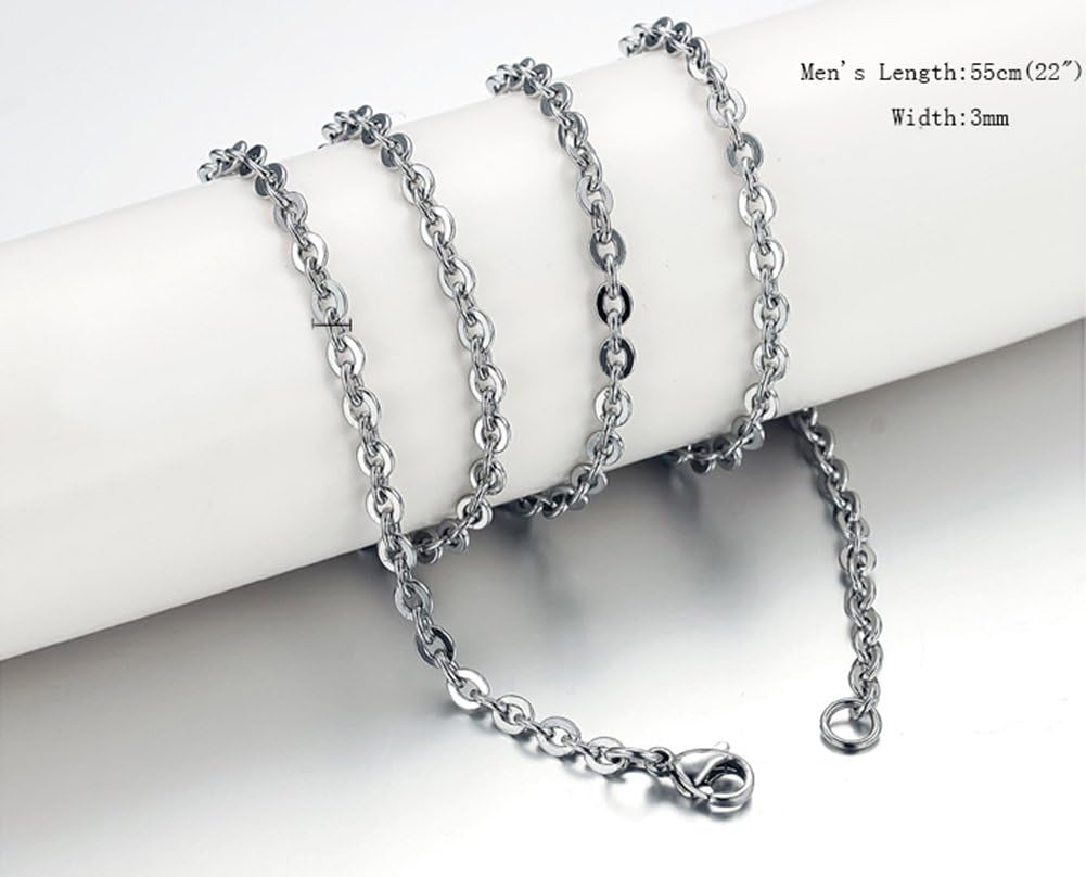 Cross Pendant Necklace for Men Women: High Polish Hollow Openwork Stainless Steel Cross Chain Mens Jewelry Gifts