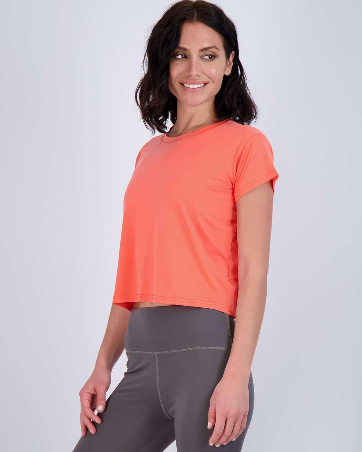 5 Pack: Women'S Dry Fit Crop Top - Short Sleeve Crew Neck Stretch Athletic Tee (Available in plus Size)