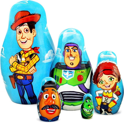 Matryoshka Matrioska Babuska Russian Nesting Wooden Doll Toy Story Matryoshika Babushka 5 Pcs Stacking Hand Painting Beautiful Nested Craft Matriosjka - WORLD TIME VISITS