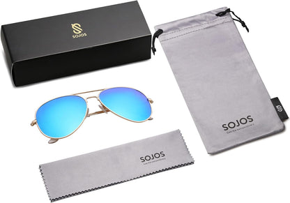 Classic Aviator Polarized Sunglasses for Men Women Vintage Retro Style