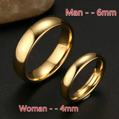 Couple Ring Simple Fashion Style Fine Jewelry Fashion Luxury Golden Engagement Wedding Ring Anniversary Gift Men and Women Ring