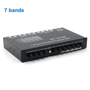 Car Audio Equalizer Amplifier Adjustable Hz EQ Car Amplifier Graphic Equalizer with CD AUX Input 5 or 7 Band Equalizer Amplificador
