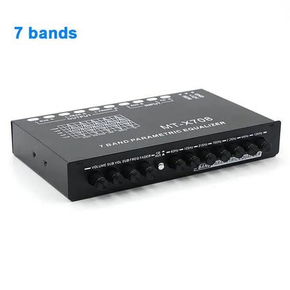 Car Audio Equalizer Amplifier Adjustable Hz EQ Car Amplifier Graphic Equalizer with CD AUX Input 5 or 7 Band Equalizer Amplificador