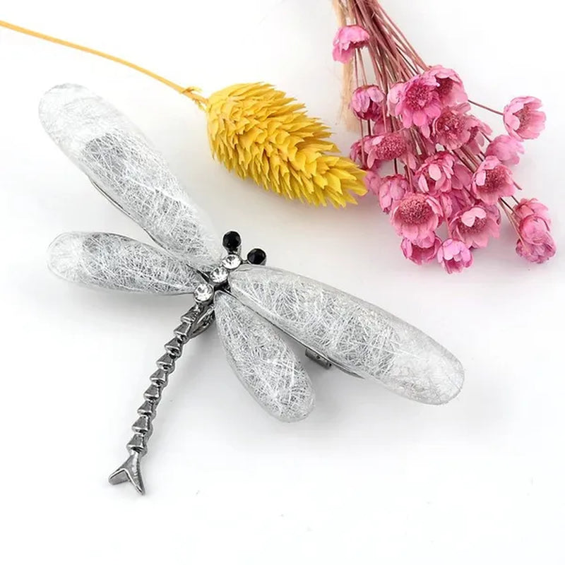 Color dragonfly brooch girl creative bag sweater pin brooches insect holiday gift