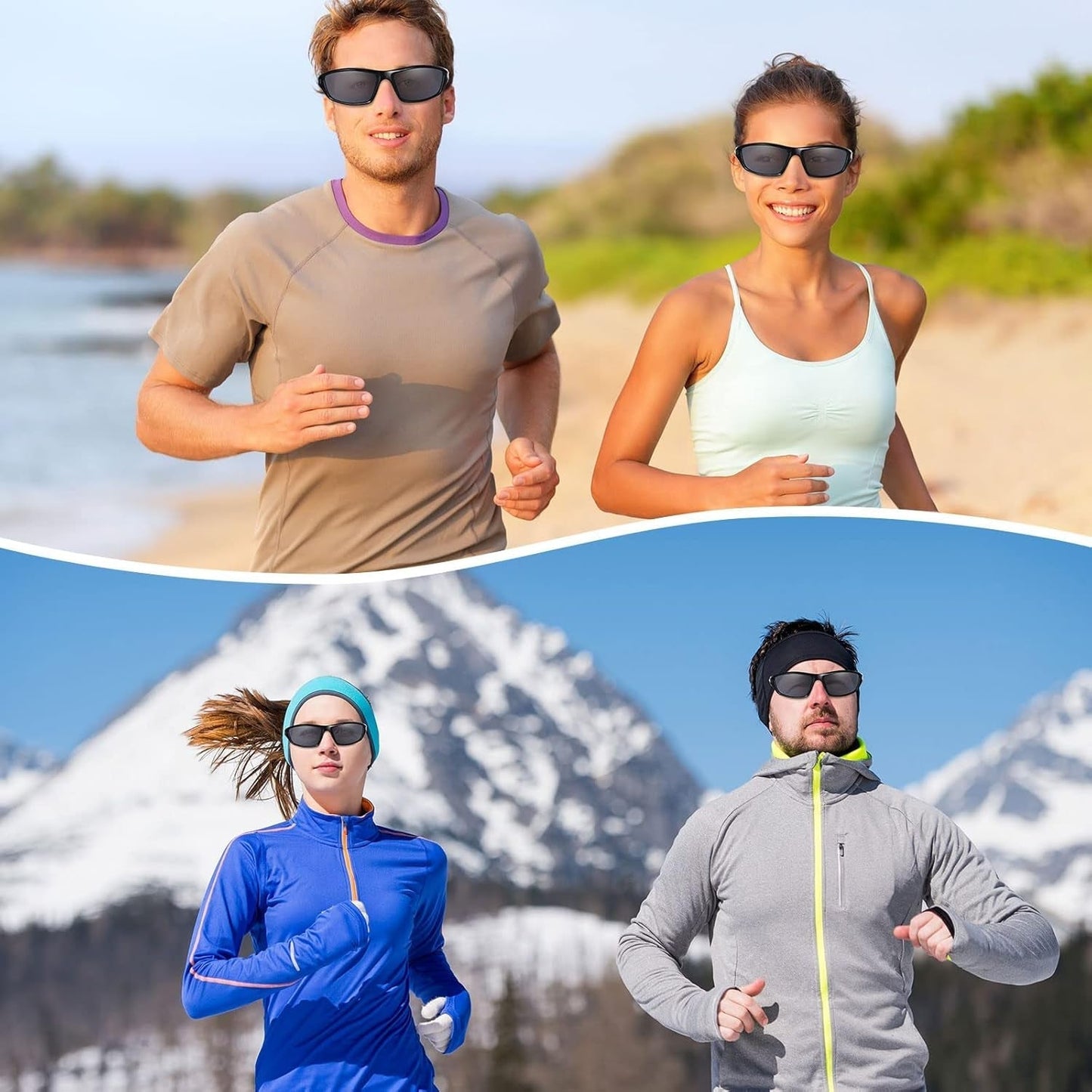 4 Pairs Men Polarized Sunglasses with UV Protection Driving Glasses Sports for Sport Outdoor Activities
