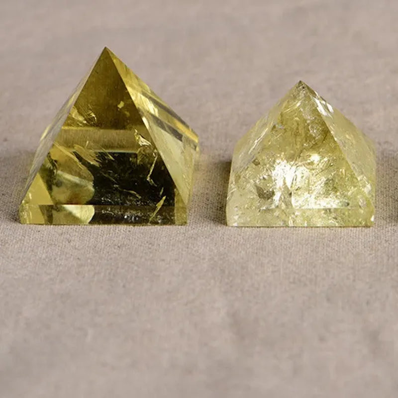 40mm Citrine crystal quartz Pyramid stones and crystals obelisk point Chakra Gemstone Healing Reiki