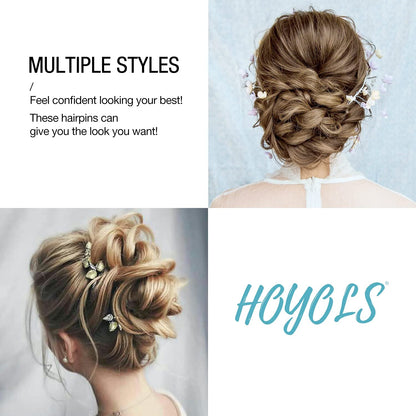 U Shaped Hair Pins, Assorted Size Hair Bobby Pins, Metal Curved Curly Bun Clips Crimped Design with Ball Tips for Women Girls Grips Hairstyle, 150 Count Bulk Pack (Silver)