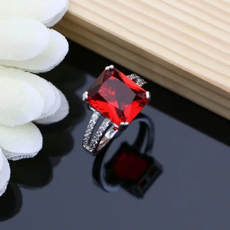 6 Colors Choice Gemstone Beads 925 Silver Jewelry Sets Sapphire Garnet Emerald Topaz Ruby Jewelry Set for Women