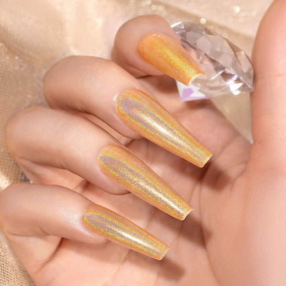 Holographic Gel Nail Polish Set 3PCS Black Gold Silver Gorgeous Glossy Soak off Nail Gel with Glitter Mermaid Unicorn Effect Lamp Curing Required for Nail Art Design Manicure Salon DIY at Home