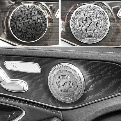 Car Door Audio Speaker Decor Cover Loudspeaker 3D Trim Sticker for Mercedes Benz AMG C E Class W205 W213 GLC Car Styling Accessories
