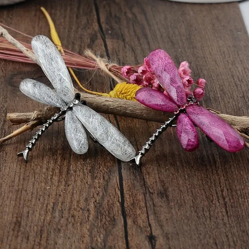 Color dragonfly brooch girl creative bag sweater pin brooches insect holiday gift