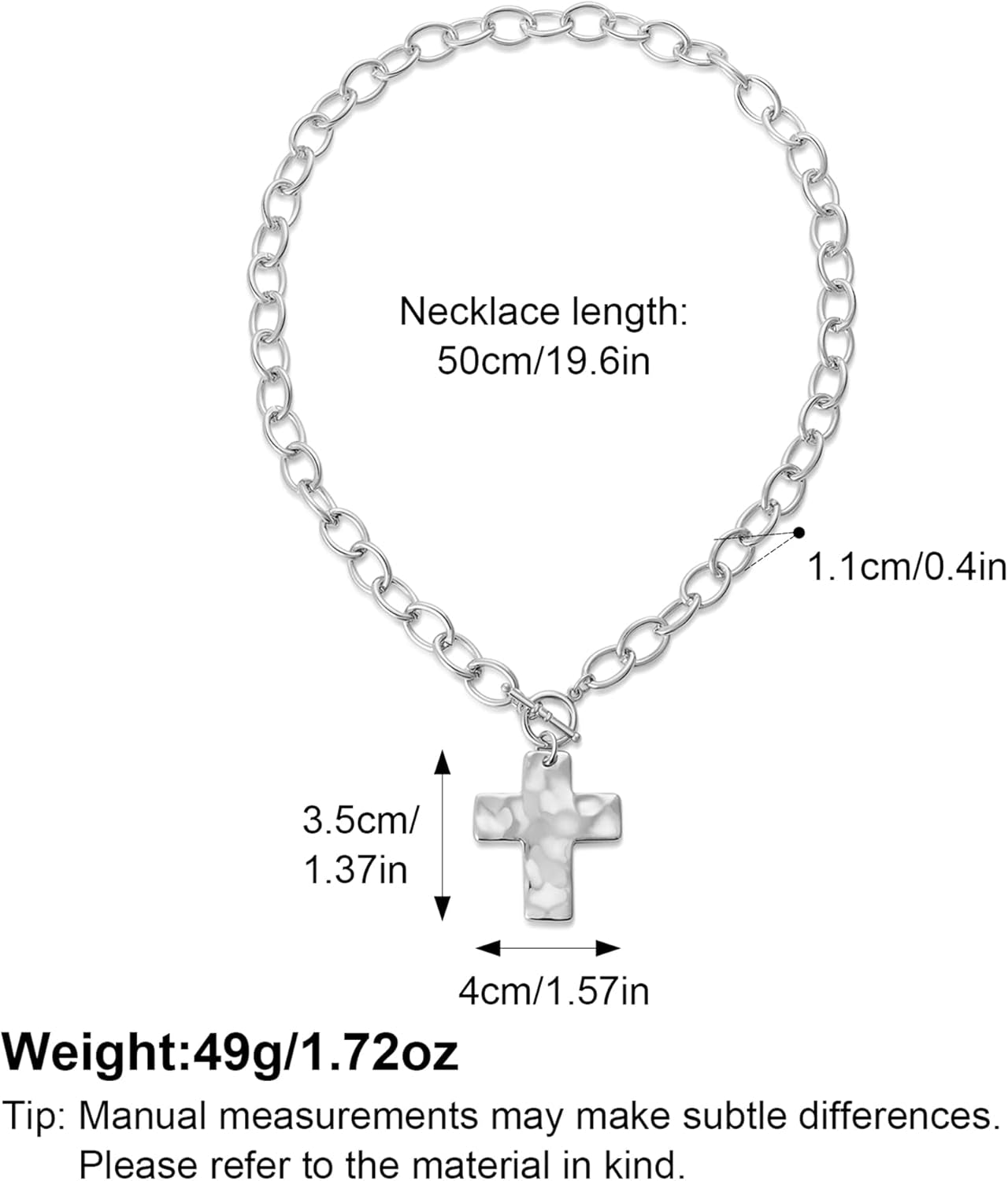 Trendy Vintage Cross Pendant Necklace for Men Women Cross Necklace Mens Jewelry