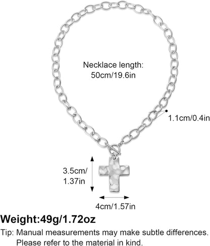 Trendy Vintage Cross Pendant Necklace for Men Women Cross Necklace Mens Jewelry