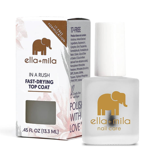 "In a Rush Quick Dry Nail Polish - Fast Drying Top Coat Nail Polish with High Glossy Shine - Clear Nail Polish (0.45 Fl Oz)