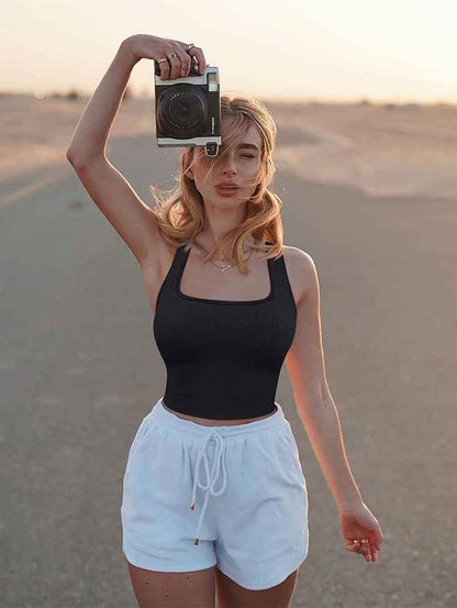 Women'S 3 Piece Tank Tops Ribbed Seamless Workout Exercise Shirts 2025 Summer Basic Camis