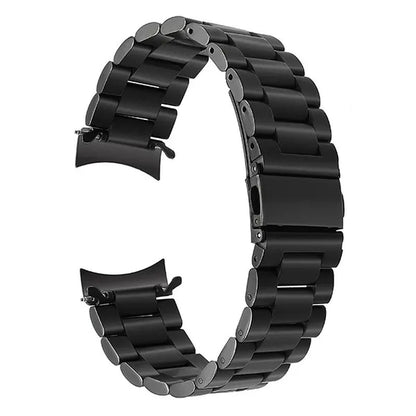 Premium Stainless Steel Watchband for Samsung Galaxy Watch 46mm SM-R800 Sports Band Curved End Strap Wrist Bracelet Silver Black - WORLD TIME VISITS