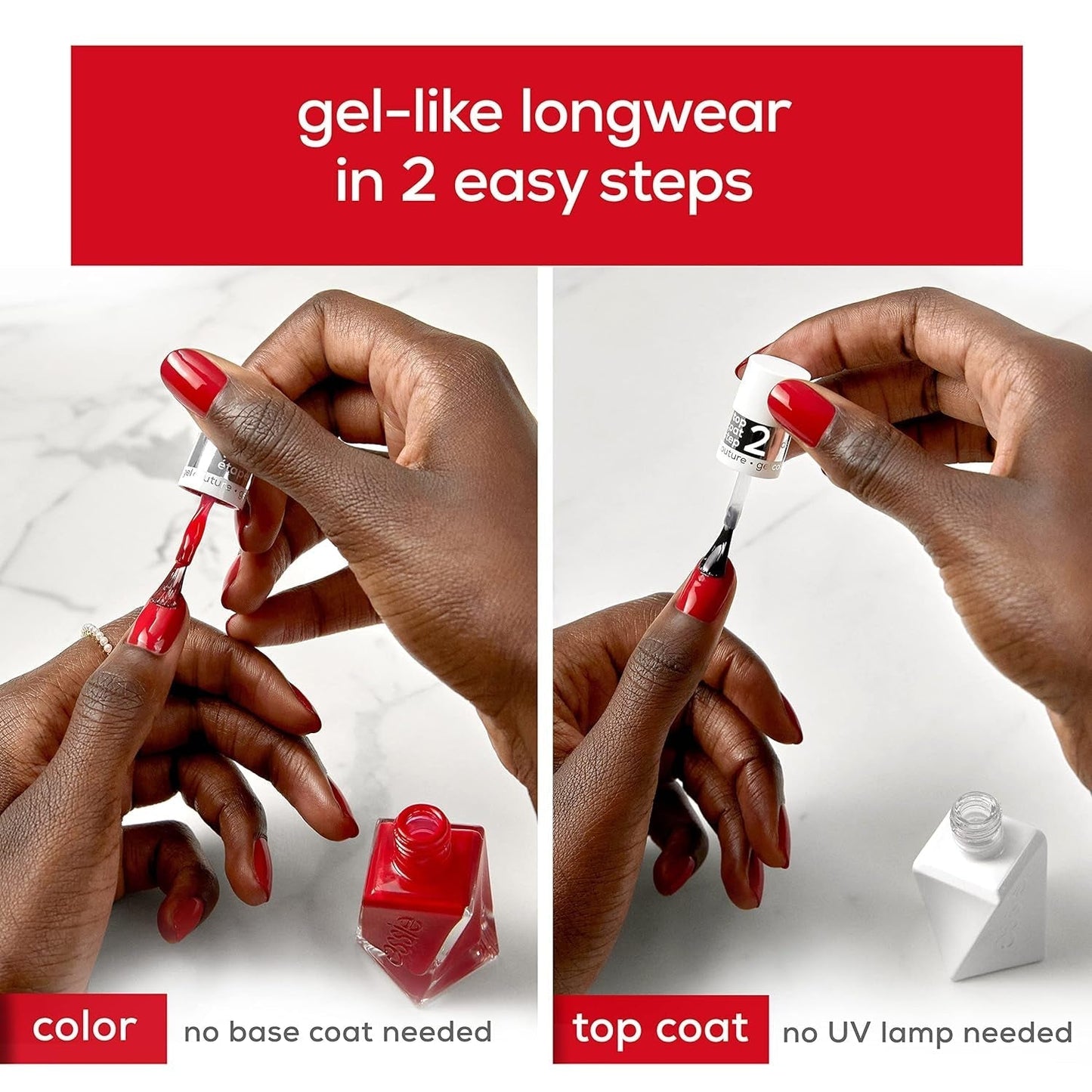 Gel Couture 2-Step Longwear Nail Polish, Haute to Trot, Rose Pink Sheer Nail Polish, 0.46 Fl. Oz.