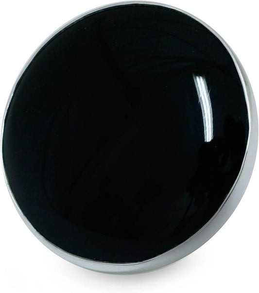 Artisan Handmade Obsidian Large Cocktail Ring Outsized Mexican 950 Fine Silver Black Mexico Taxco 'New Moon over Taxco'