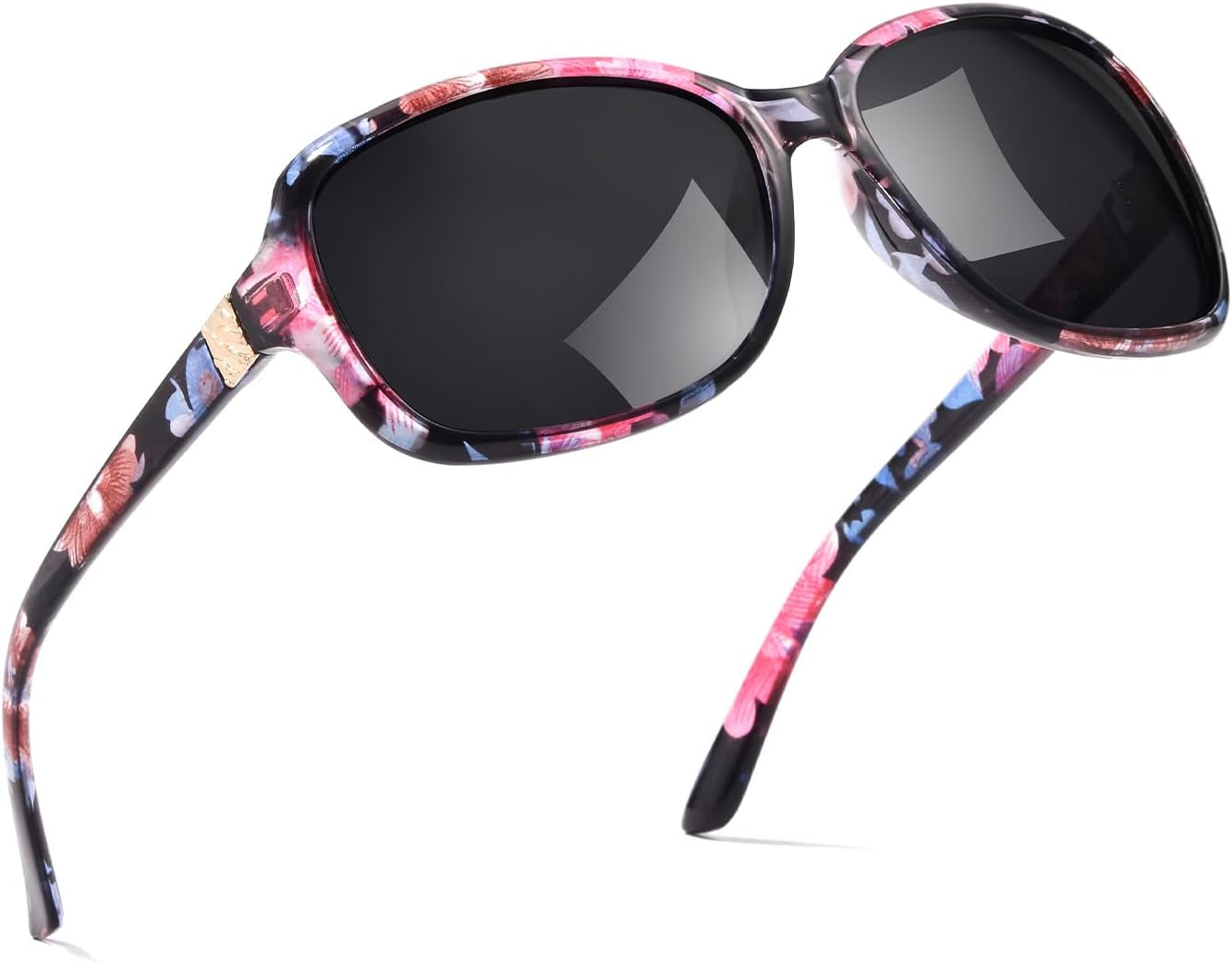 Small Wrap Sunglasses for Women | Lightweight Square Frame with 100% UV400 | Polarized Shade for Womens - WORLD TIME VISITS