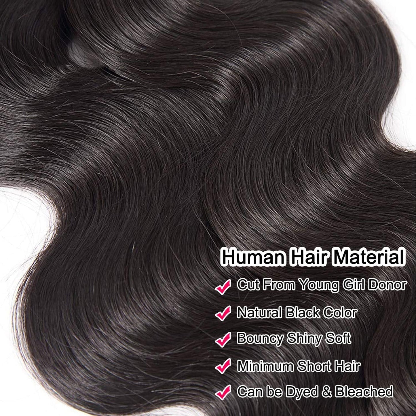 12A Human Hair Bundles Body Wave Bundles Human Hair 14 16 18 Inch 3 Bundles Human Hair 100% Unprocessed Brazilian Virgin Hair Deals Weave Bundles Human Hair Extension Natural Color