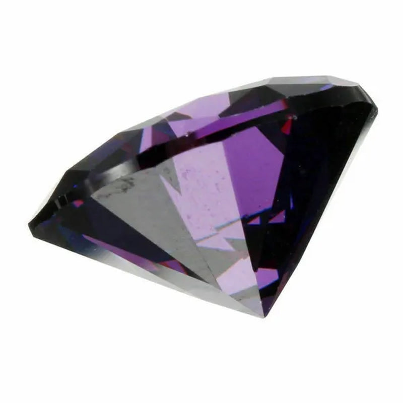 6-15MM Purple Round Zircon Stone for Jewelry Ring Necklace Accessories