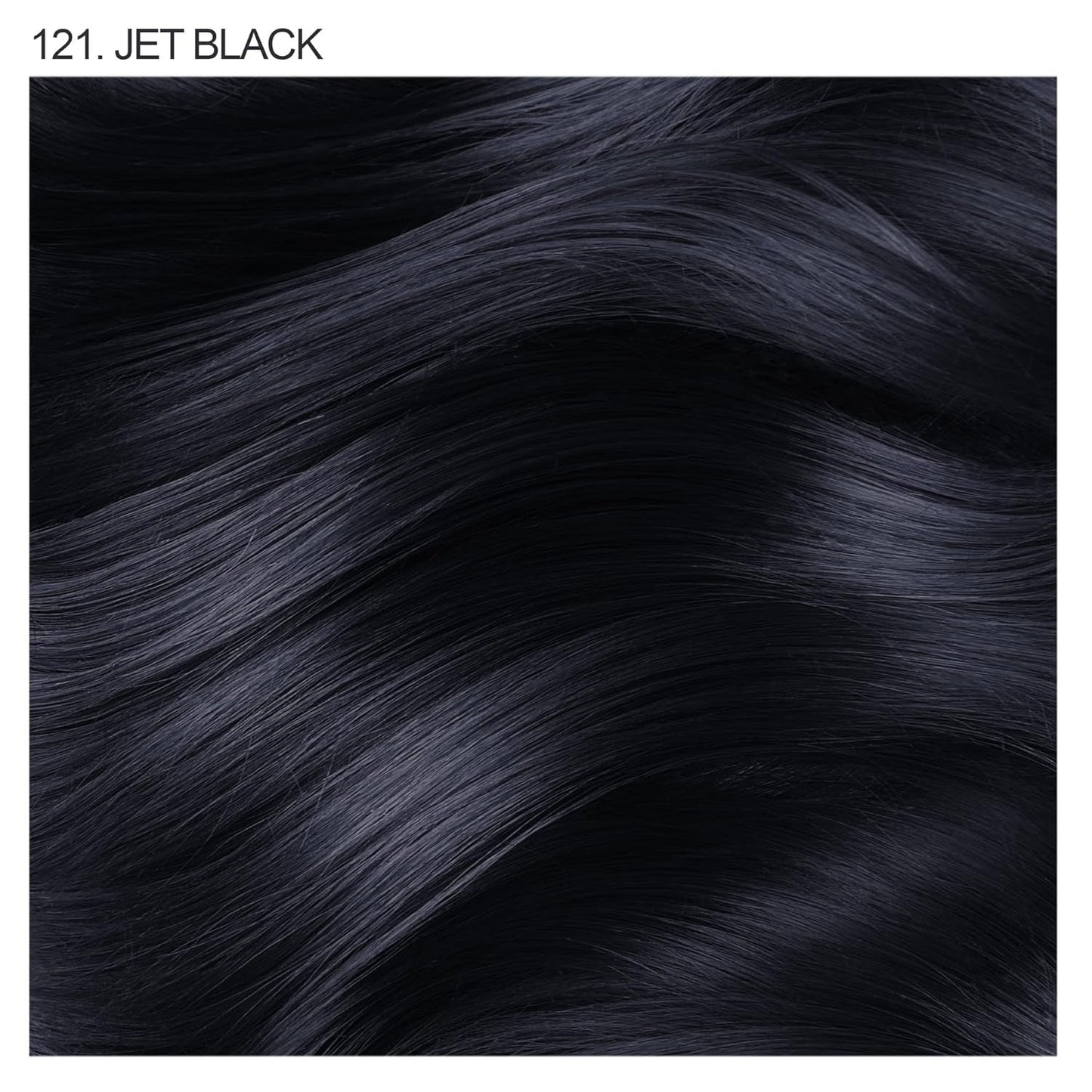 Semi Permanent Hair Color - Vegan and Cruelty-Free Black Hair Dye - 4 Fl Oz - 121 Jet Black (Pack of 1)