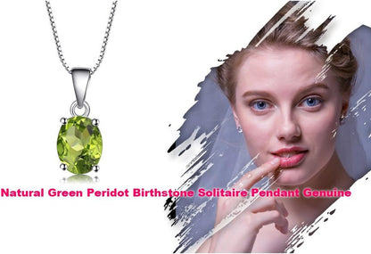 Natural Gemstone Garnet Peridot Amethyst Citrine Blue Topaz Birthstone Solitaire Pendant Necklace Jewelry Set, 14K Gold Plated 925 Sterling Silver Necklaces for Women, 18 Inch Box Chain