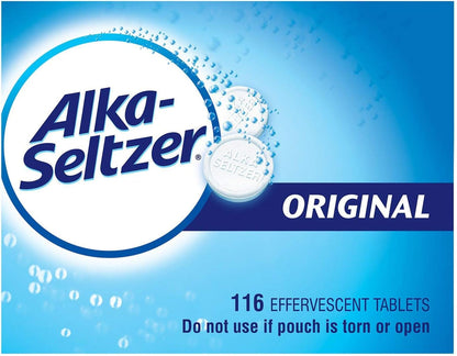 Alkaseltzer Original Effervescent Antacid Tablets 116Ct (2 Pack)