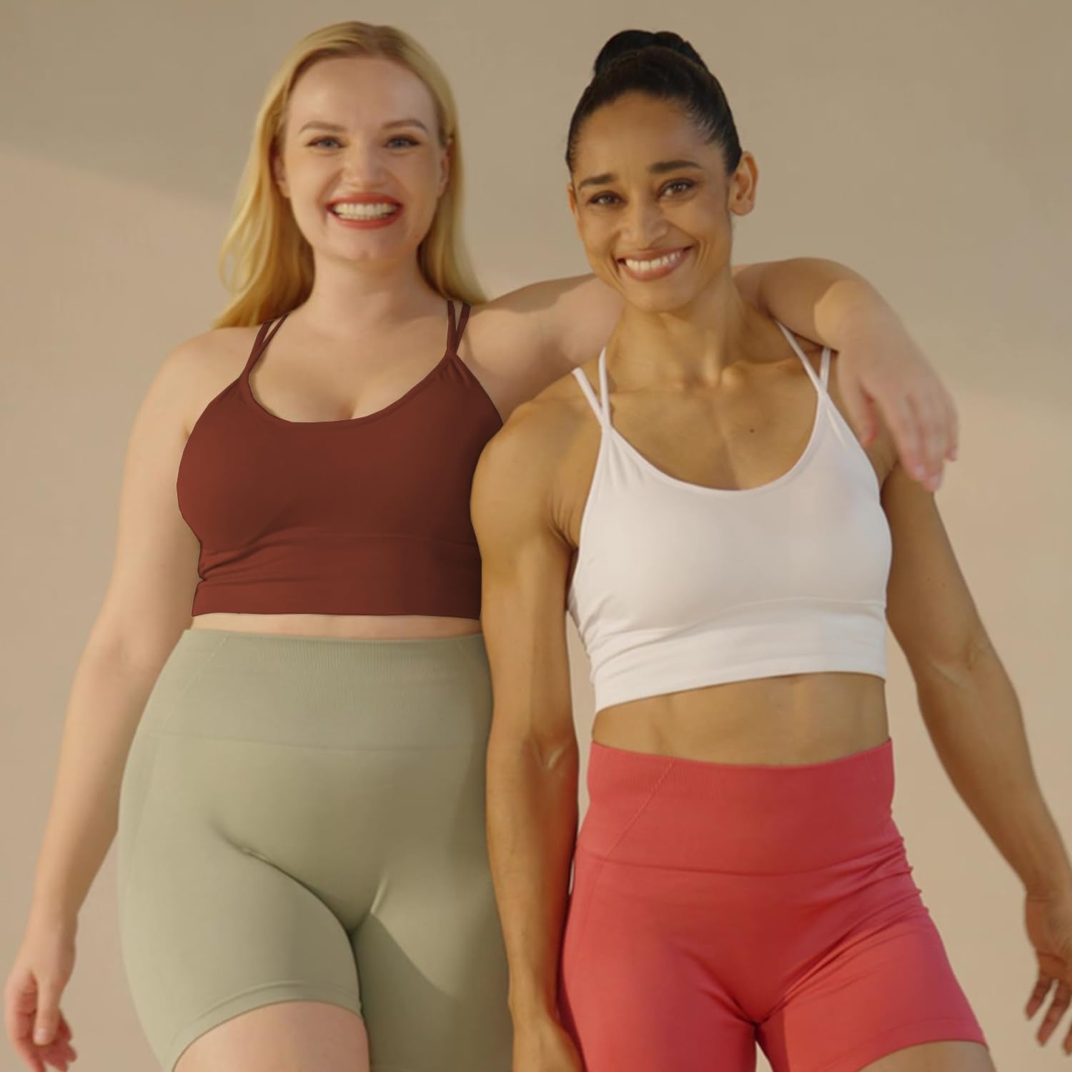 Cross Back Sport Bras Padded Strappy Criss Cross Cropped Bras for Yoga Workout Fitness Low Impact - WORLD TIME VISITS