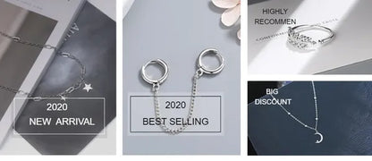 925 Sterling Silver Hollow Moon Zircon Tassel Dangle Earring Elegant Colorful Moonstone Earring for Women Jewelry