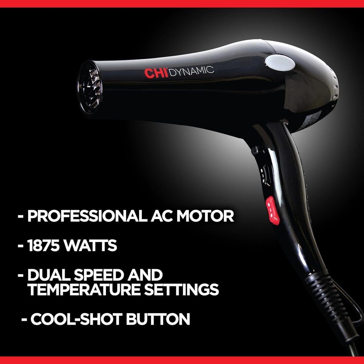 Dynamic Hair Dryer, Blow Dryer for Smooth & Voluminous Hair, Comb-Attachment & Air Concentrating Nozzle for Faster Styling, Low Noise
