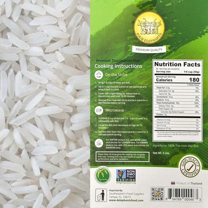 25 Pounds (LBS) Premium Thai Hom Mali Jasmine Rice | Endorsed by Pro Chefs |  Brand | DIY Friendly Cooking Instructions Packaging