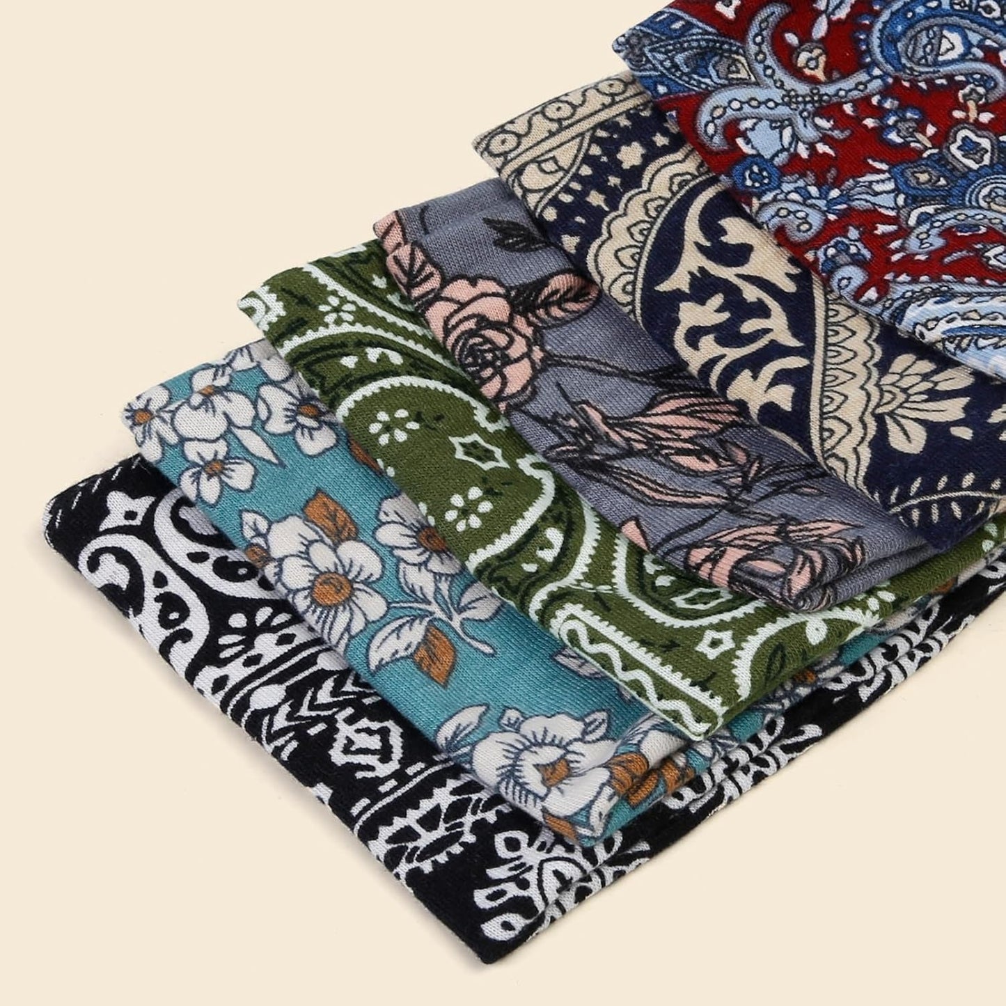 Headbands for Women Boho Elastic Hairbands for Women’S Hair Non Slip Wide Thick Head Band Fashion Soft Fabric Woman Headbands Short Hair Accessories for Women 6 Pack