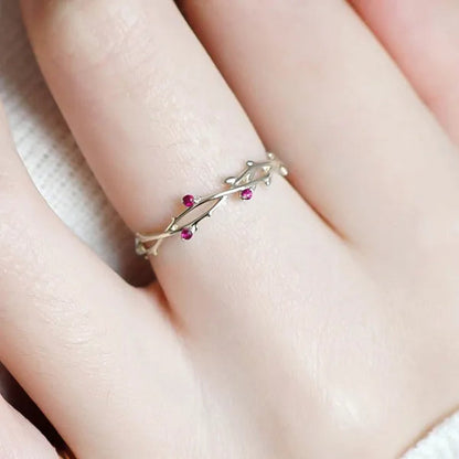 Simple Fashion Natural Ruby Gemstone Bridal Wedding Ring for Womens Engagement Wedding Party Diamond ring Engagement ring Valentine's Day Present Size 5-12