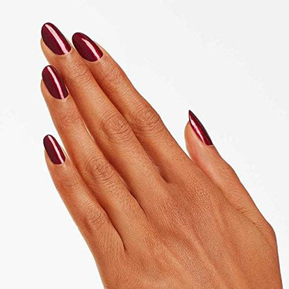 OPI Nail Lacquer, Bogotá Blackberry, Red Nail Polish, 0.5 Fl Oz